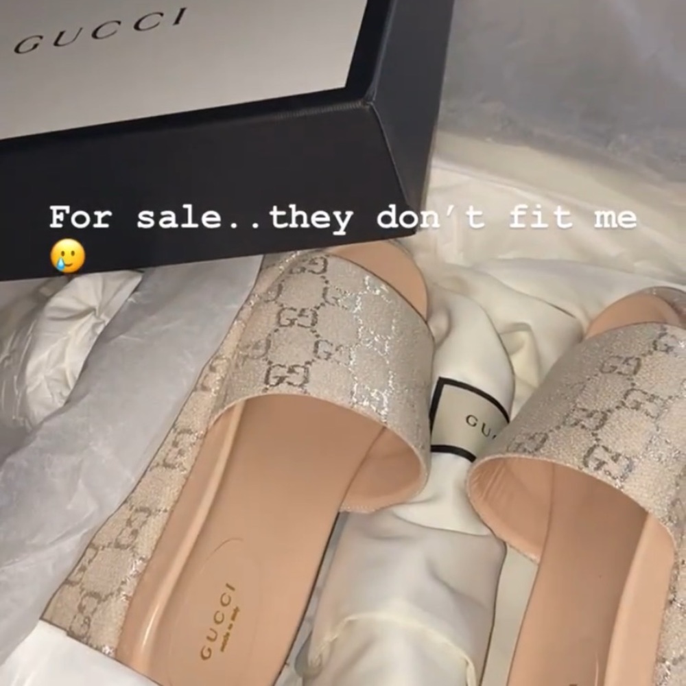 Gucci platform slides